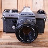 Used Pentax KM SLR Camera and Ricoh 50mm f2 Lens