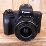 Used Canon EOS M50 Black Camera with 15-45mm Lens