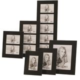 Black Glass Photo Frames - Hang or Stand - Multi Sizes
