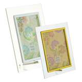 Sixtrees Flat Bevelled Glass Photo Frame in Landscape and Portrait - Silver and Gold