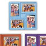 Minorca Multi Photo Frame | Holds 4 6x4 inch (15x10cm) Photos | Purple Orange Blue