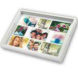 White Wooden Photo Tray for 9 Photographs