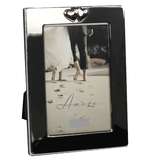 Amore Simple Silver finish photo Photograph Frame with wide boarder & hearts 4