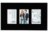 Walther Black Multi Photo Frame For 3 10x15cm Photos, Wood, Overall Size 17 x 10 inches